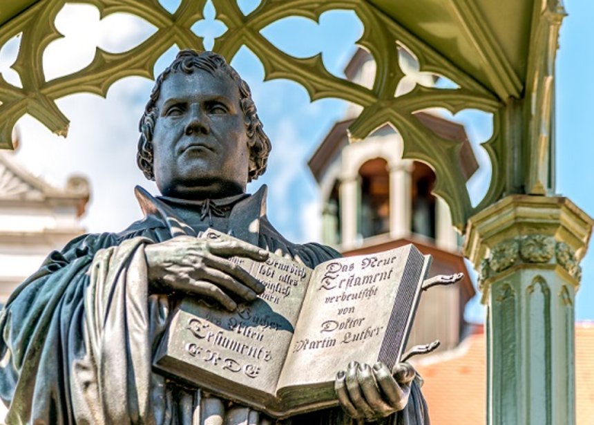 Lutherdenkmal in Wittenberg, Deutschland
