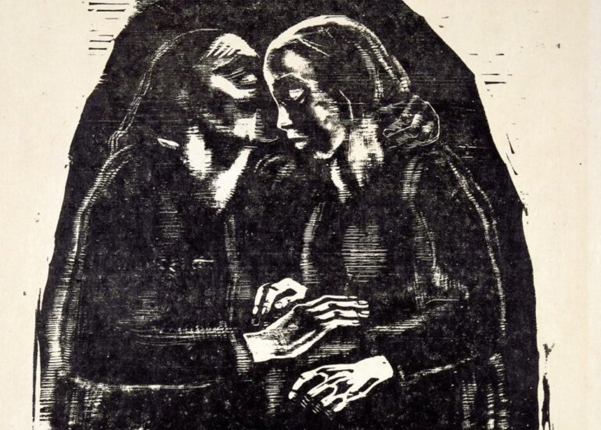 Woodcut ‘Mary and Elizabeth’ – The Visitation – Käthe Kollwitz