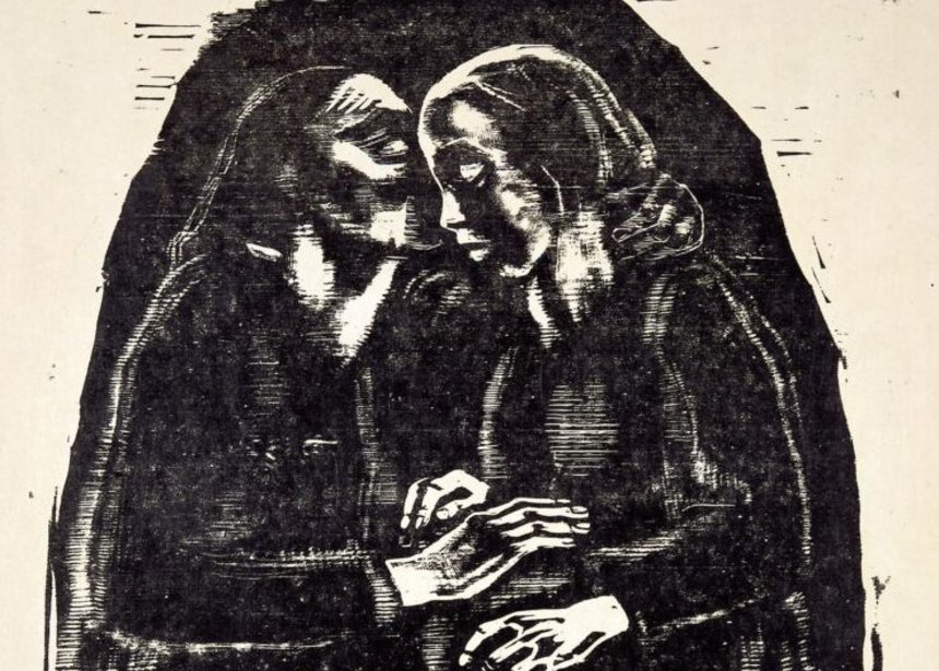 Holzschnitt "Maria und Elisabeth" Heimsuchung - Käthe Kollwitz