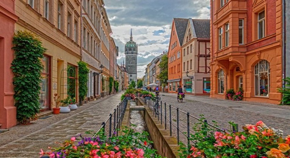 Gasse in Lutherstadt Wittenberg  