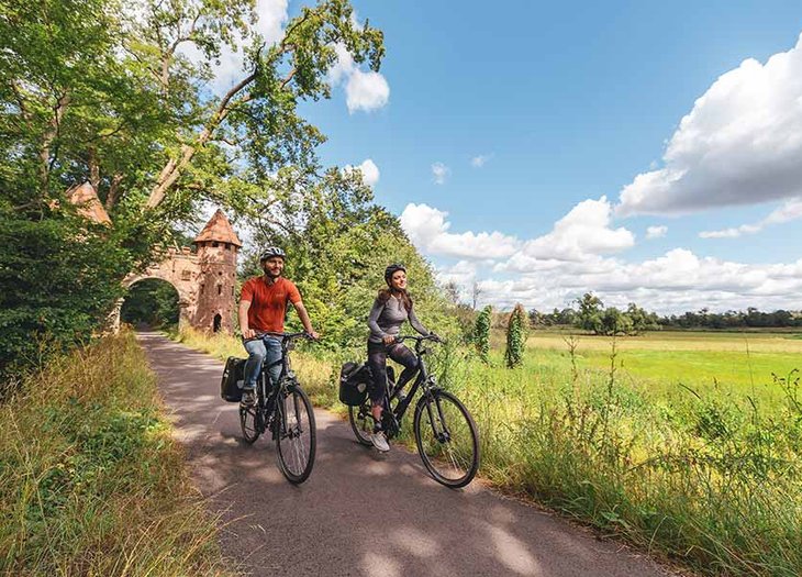 Radfahrer am Sieglitzer Berg