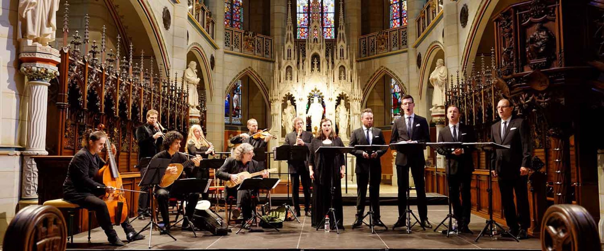 Musikgruppe in der Schlosskirche zum Renaissance Musikfestival