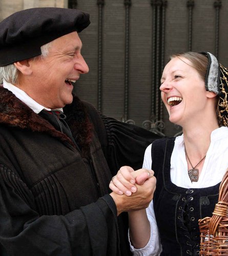 Gewandete Stadtführer Luthers & Katharina von Bora