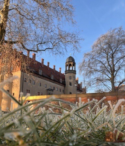 Lutherhaus im Frost im Winter