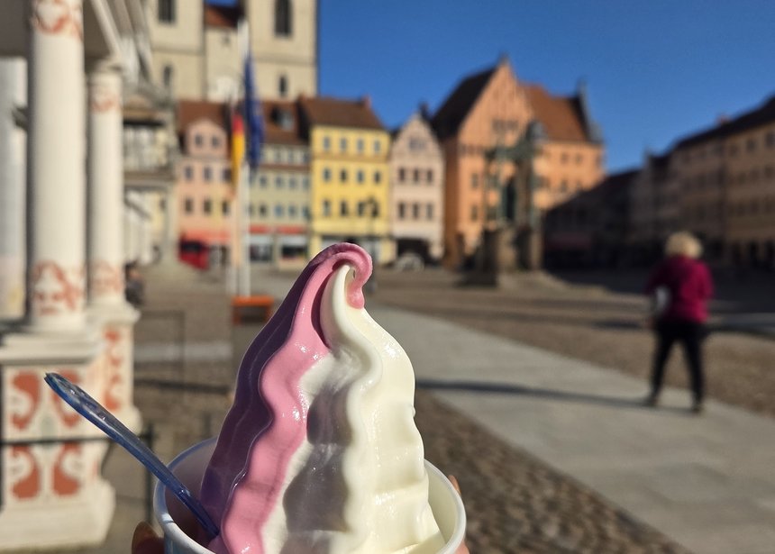 Softeis am Marktplatz