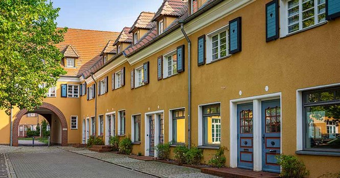 Werkssiedlung Piesteritz mit Torbogen