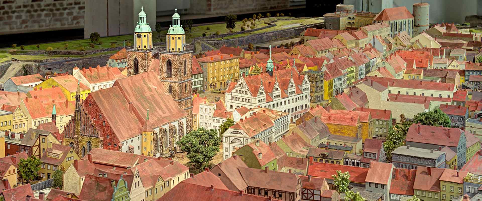 Modell der Lutherstadt um 1873