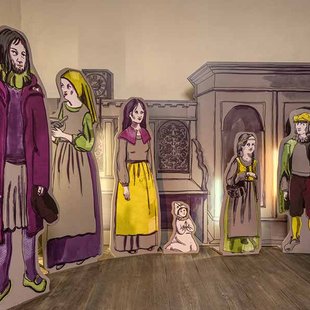 Familie Melanchthon Aufsteller im Melanchthonhaus
