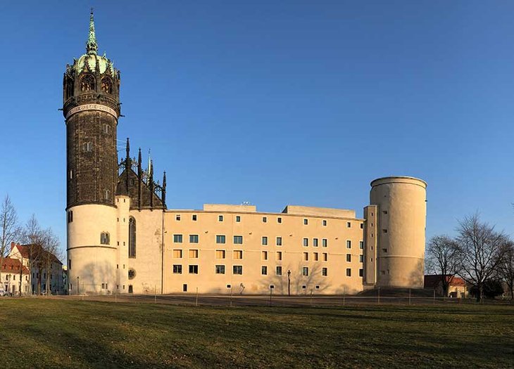 Schloss Wittenberg im Sonnenuntergang