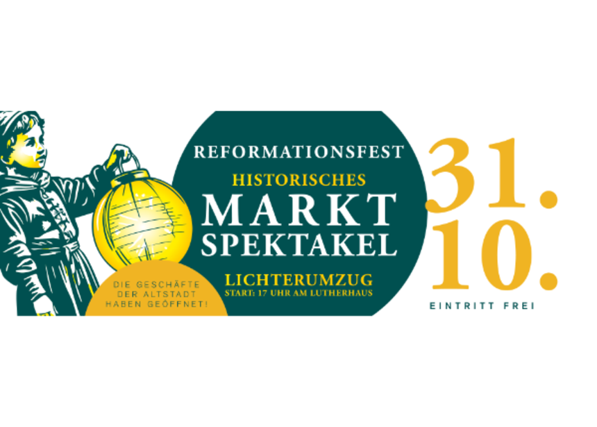 Plakatbild des Reformationsfest grüngelb 2025 