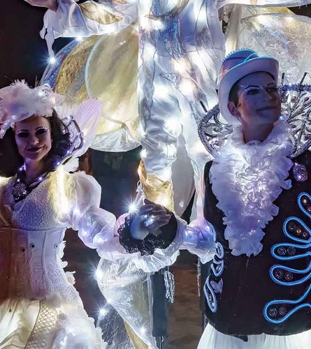 Lichtfiguren bei der Erlebnisnacht 2017
