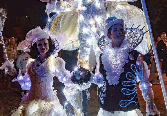 Lichtfiguren bei der Erlebnisnacht 2017